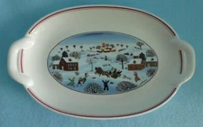 Villeroy & Boch NAIF CHRISTMAS SMALL PLATTER Pickle Tray Plate 10.25" NWOT