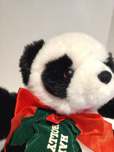 Carlton Cards Panda Bear Plush Happy Holly Days 8" - Picture 5 of 12