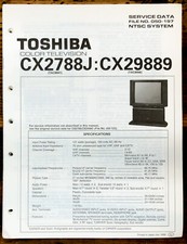 Toshiba CX2788J CX29889 TV / Television Service Manual Original 