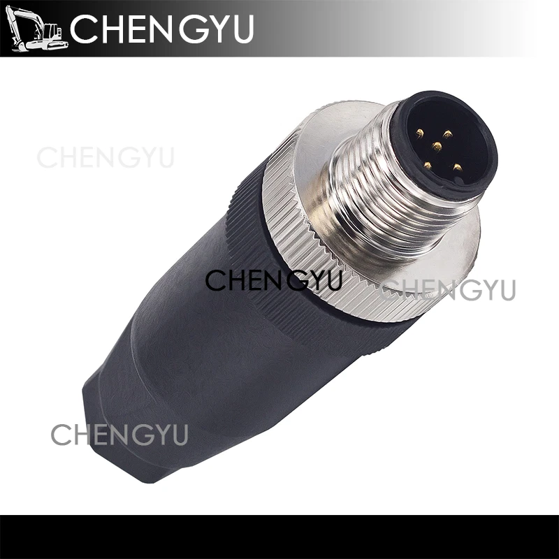 M12 Sensor Connector Male/Female Straight/Right Angle Plug 4/5/8 Pin PG7 IP67 - Image 2 of 4