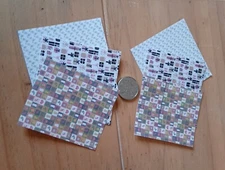 Dolls House Miniature Christmas Wrapping Paper X 6. 1:12 Scale. Shop/house A032