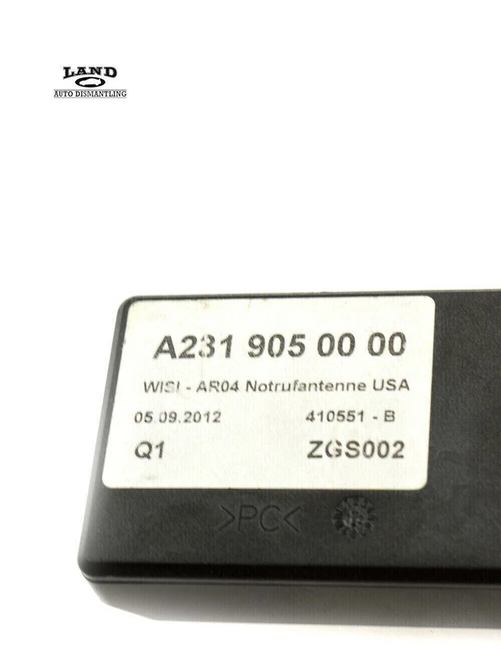 MERCEDES R231 CLASE G/SLK/SL TELEAYUDA TRASERA BOTÓN SOS MÓDULO DE CONTROL ANTENA Foto 4 de 4