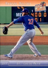 2017 St. Lucie Mets Grandstand 20 Marcos Molina Dominican Republic Baseball Card