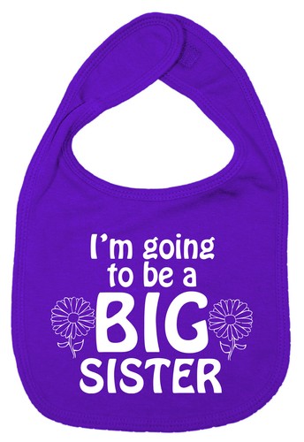 Babero Big Sister "I'm Going to be Big Sister" regalo de regate de alimentación para bebés - Imagen 10 de 10