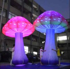 4m Full Printing Colored Giant Inflatable Mushroom for Theme Park, Event, Part