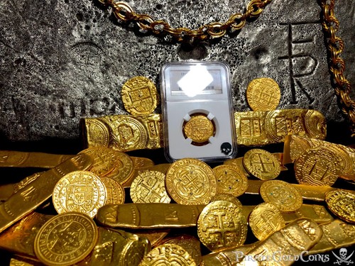 MEXICO 1715 DATED 4 ESCUDOS NGC 58 “1715 FLEET” PIRATE GOLD TREASURE COB COIN - Picture 11 of 23