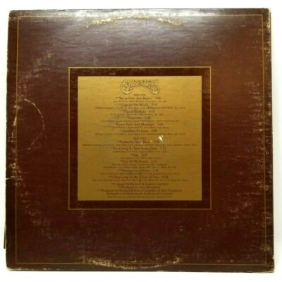 The Carpenters - The Singles 1969-1973 VINYL LP Album Record 1973