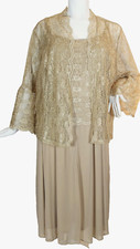 ROAMAN'S MINT  2 PIECE GLITTER  LACE DRESS SET JACKET SLVLSS DRESS 4X