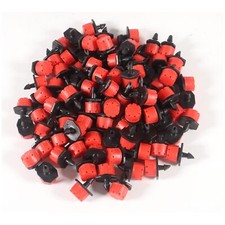 100 Pcs 360 Degree Adjustable Irrigation Drippers Sprinklers 1/4 Inch Emitters