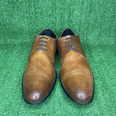 Kenneth Cole Reaction Oxford Brown Leather Lace Up Comfort Dress Shoes Mens 12 M s-l400.jpg main image 3