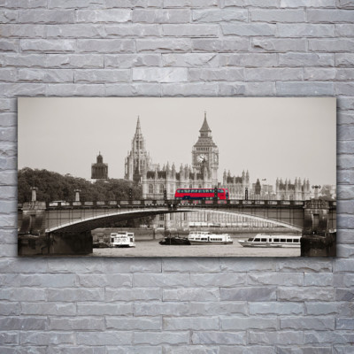Acrylglasbilder Wandbilder Druck 120x60 Brücker Bus Stadt Architektur