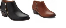 Vionic Joy Jolene Leather Ankle Women's Boot in Black or Mocha - NEW VS350