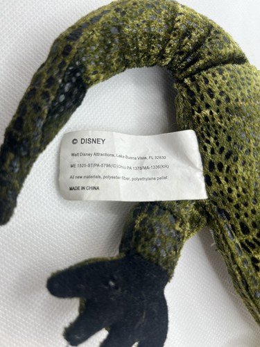 Etiquetas de peluche coleccionables Walt Disney World Animal Kingdom 10" lagarto manchado verde - Imagen 10 de 13