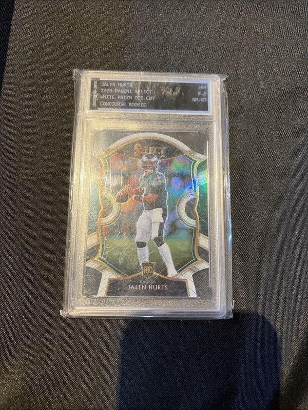 Jalen Hurts 2020 Select Die Cut White Concourse #50 Rookie Rc Card 8.8