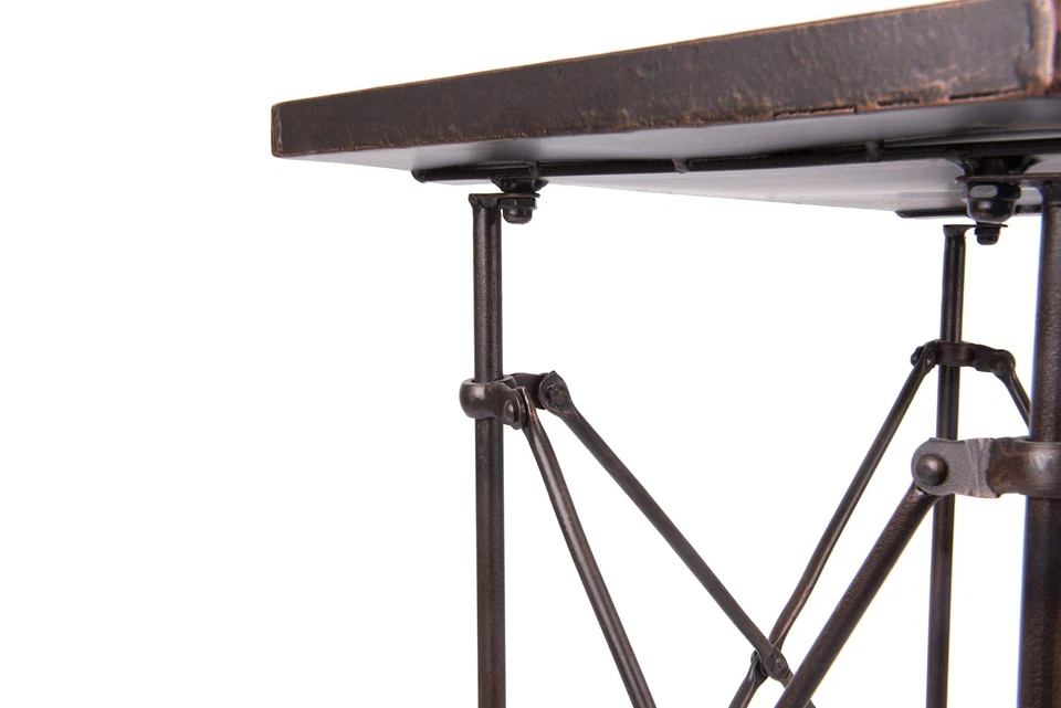 Mesa rectangular de metal bronce Foto 4 de 4