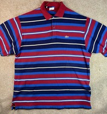 Lacoste Striped Multicolored Polo Shirt Men's 3XL Short Sleeve