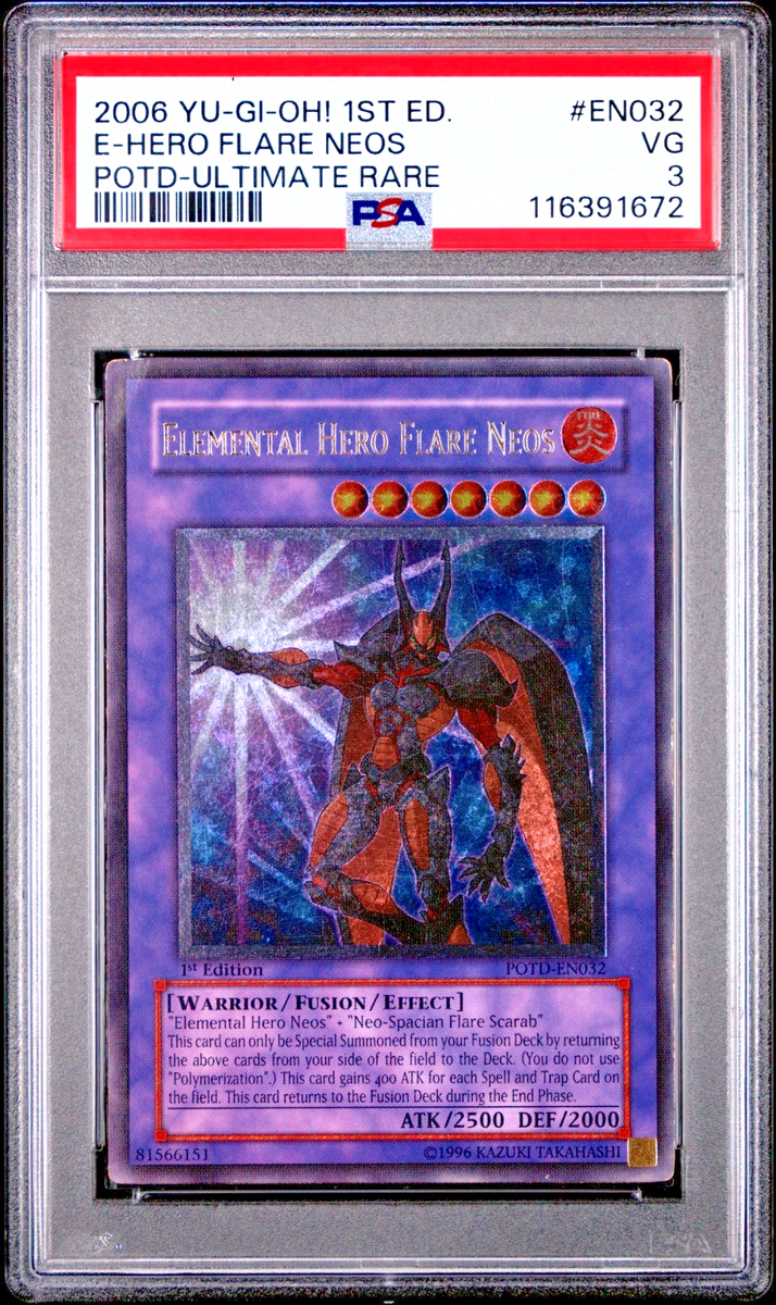 E-HERO フレア・ネオス PSA10 ULTIMATE RARE PSA 3 1ST EDITION ULTIMATE RARE Elemental Hero Flare Neos POTD