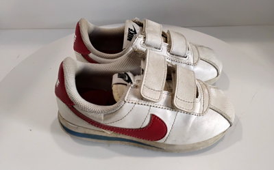 #ad Nike Cortez Kids Shoes Size 11C White Red Double Hook Loop Sneakers $24.99