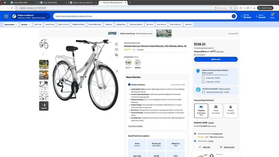 Schwinn Discover成人混合动力自行车男女,700c 车轮,21 速 — 第 2/4 张图片