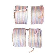 Vtg 4 Glacie Berroco Silky Ribbon Yarn 1/8th in 100% Rayon 150 Total 600 Yards