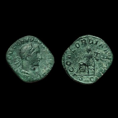 222-235 AD Roman Severus Alexander Sestertius CONCORDIA Ancient Coin