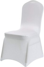 20 pcs Universal White Chair Covers Spandex Lycra Slipcovers Dining Chair... 