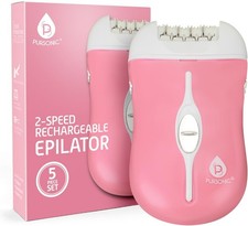 Pursonic Fe120P Cordless Epilator with 40 Tweezers - Rechargeable 2 Speed Epilat