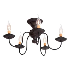 Irvin's Country Tinware Thorndale Ceiling Light in Black