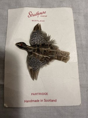 Strathmore Of Forfare Partridge Pin Handmade Of Feathers In Scotland