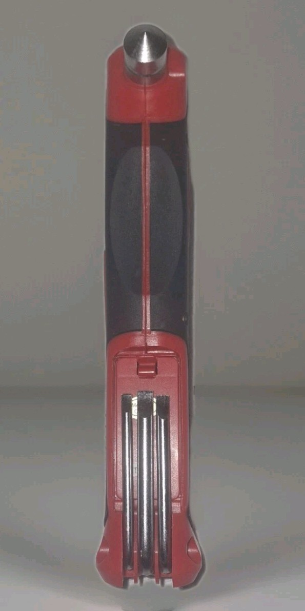 🛞 9 Multi-Function Auto Emergency Tool with Digital Tire Gauge Red. New!🛞