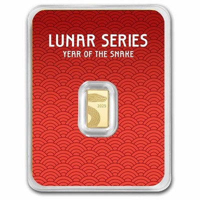 1 gram Gold Bar - 2025 APMEX Year of the Snake (TEP, Series 2) | eBay