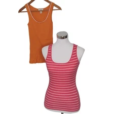 Ann Taylor Loft Bundle lot tank top racer back XS tropical cruise wear