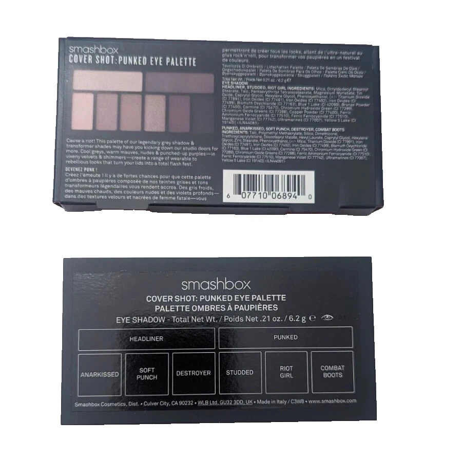 Smashbox Cover Shot PUNKED Eye Shadow Palette 0.21oz  NEW IN BOX - Image 2 of 4