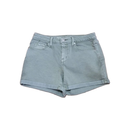 Mossimo Super Stretch Denim Mid Rise Midi Shorts in Sage size 10/ 30R