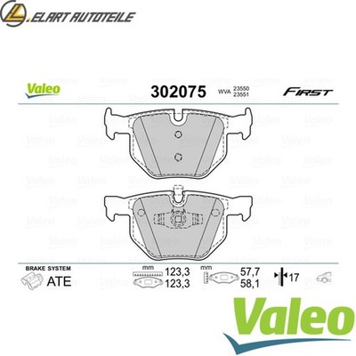 BREMSBELAGSATZ SCHEIBENBREMSE 302075 FÜR BMW X1/E84 N52B30A/BF/AF N53B30A 3.0L