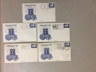 Five '40 Israel postal stationery with diff slogans or city cancel