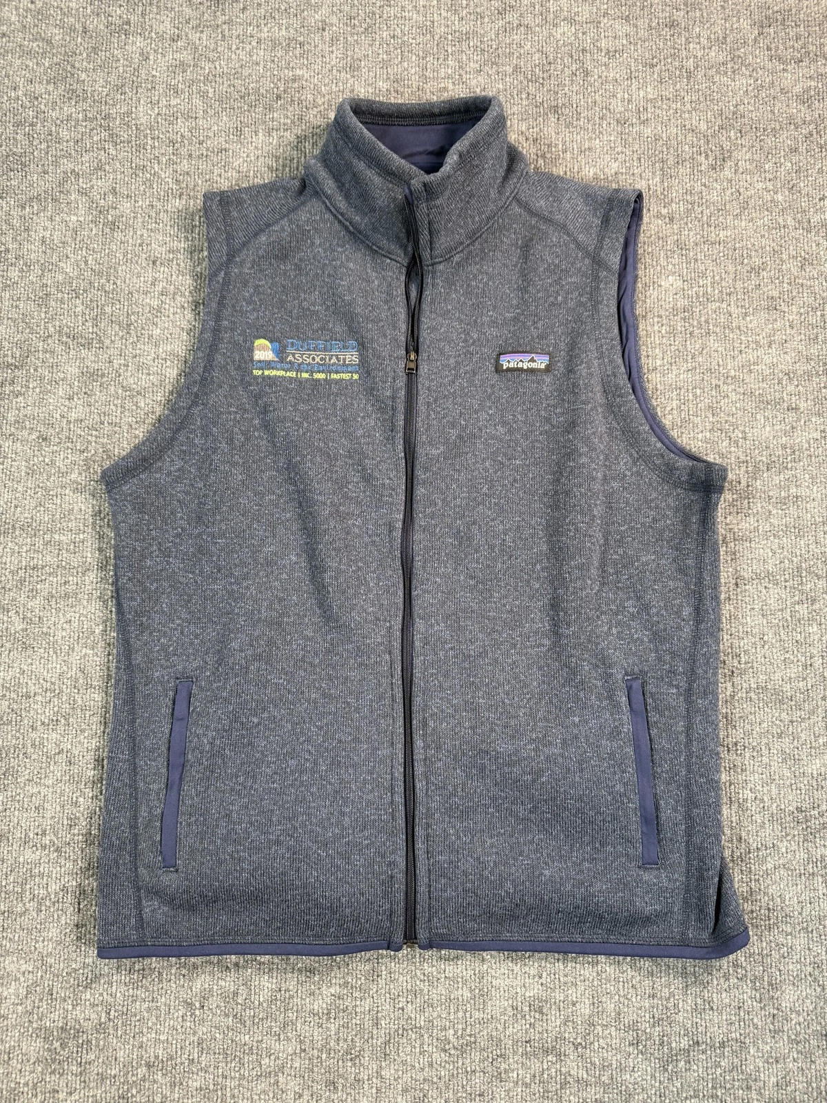 Patagonia Vest Mens XL Gray Better Sweater Fleece Full Zip Duffield Associates