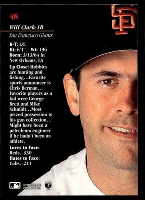 1993 Studio Will Clark #48 San Francisco Giants | eBay