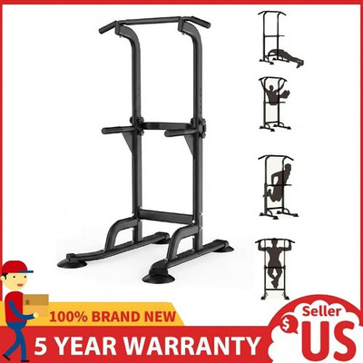 #ad Power Tower Pull Up Bar Dip Station Workout Station Strength Training Home Gym $62.86