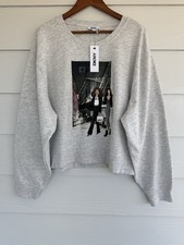 DKNY Women s Graphic Sweatshirt NYC Print Gray Size XL NWT 89