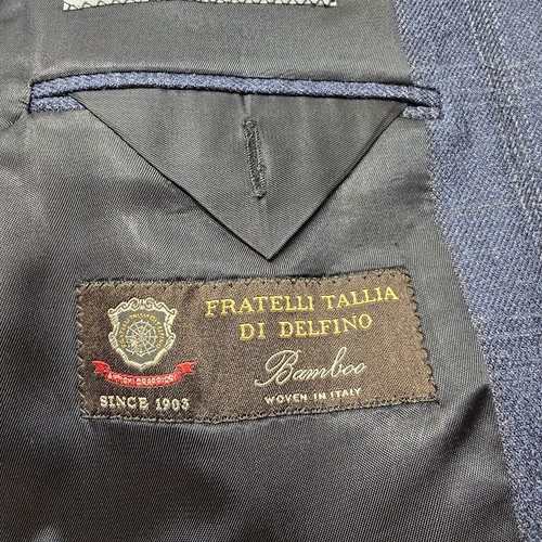 Savile Row Gold Herren Blazer Fratelli TalliaDi Delfino Bambus Stoff 42r Kariert - Bild 3 von 12
