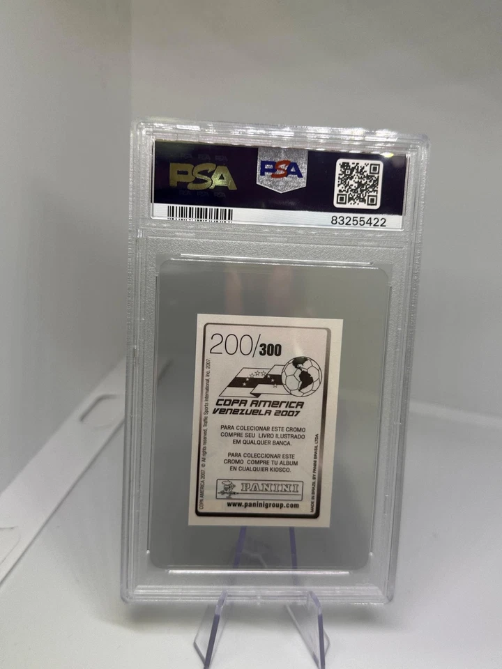 Messi #200 Argentina Panini Copa America Venezuela 2007 PSA 7 - Imagen 3 de 3