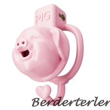 Pink Male Chastity Cage Sissy Chastity Abstinence Restraint Cage Device CB Lock