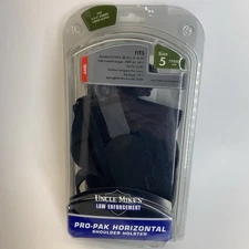 Uncle Mike's Pro-Pak Horizontal Shoulder Holster Size 5 AMBI 77050 Black Nylon