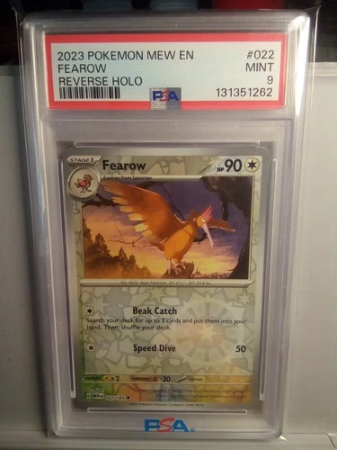 2023 Pokemon Mew En Fearow Reverse Holo #022/165 Psa 9