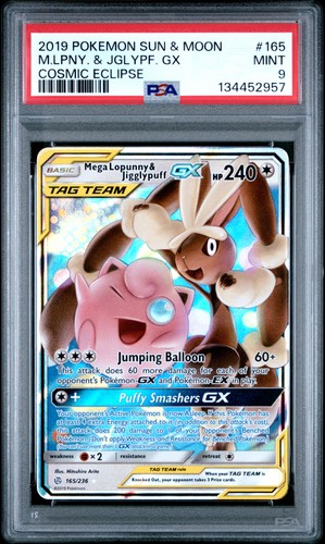 Mega Lopunny & Jigglypuff-GX graded PSA 9 for sale on eBay