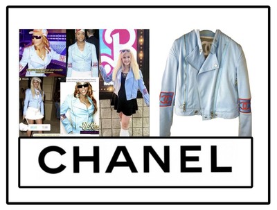 Chanel Vintage 2002 Blue Sport Logo Biker Jacket 38 40 42 6 8 10