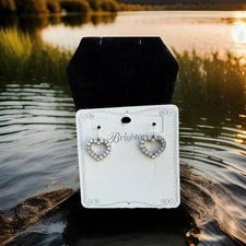 Brighton Earrings Petite Twinkle Splendor Crystal Heart French Wire NWT
