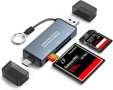 USB C CF Card Reader,Micro-Sd Card Reader USB 2.0 USB-C to CF/SD/TF Memory Card