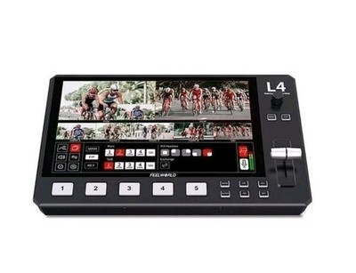 FEELWORLD L4 Multikamera-Videomixer-Umschalter 10.1-Zoll-Touchscreen USB3.0
